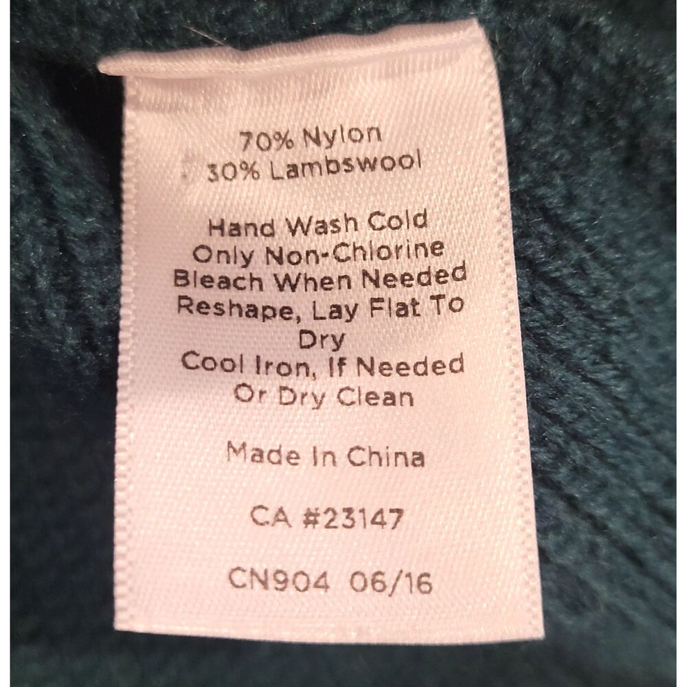 TALBOTS Lambswool Blend Green Button Sweater Jack… - image 7